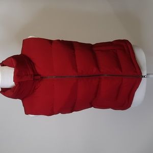 Talbots Red Down Puffer Vest, Size Petite P